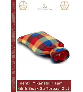 #SıcaSuTorbası Polar Kılıflı Kauçuk Termofor Isıtıcı Kompres Ağrı Giderici Hava Sıcak Su Torbası 2 L