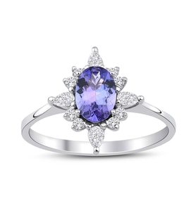 Tanzanite Pırlanta Tektaş Yüzük