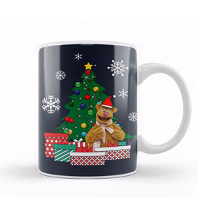 Fozzie Bear Around The Christmas Tree Muppets Kupa Bardak Porselen