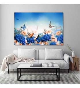 Tablolife Kelebekler Yağlı Boya Dokulu Tablo 60X90,Çerçeve;Gold