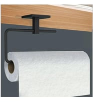 Yapışkanlı Kağıt Havlu Askısı, Metal, Modern Tasarım,Solo Peçetelik Havluluk, duvar veya Dolap Altı Montaj,Delmeden vidalamadan kolay ve pratik montaj