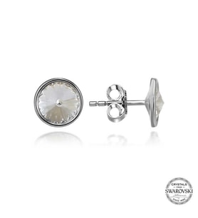 Swarovski Crystal Taşlı Gümüş Çivili Kadın Küpe