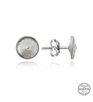 Swarovski Crystal Taşlı Gümüş Çivili Kadın Küpe