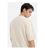 Defacto 26Y801002459 Ekru Erkek T-Shirt F8128AX/ER105