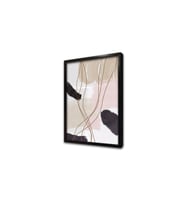 Line Art Bej Çerçeveli Mdf Tablo
