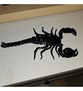12CM Ufak Hareketli Akrep PLA Doğal Malzeme MD3 Siyah Renk (Çok Renkli)