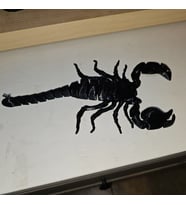 12CM Ufak Hareketli Akrep PLA Doğal Malzeme MD3 Siyah Renk (Çok Renkli)