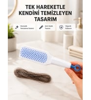 Kendi Kendini Temizleyen Saç Tarağı - Anti-statik, Silikon Uçlu, Abs Malzeme, 22x4 Cm