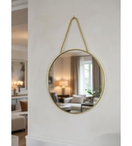 DEKORATİF GOLD METAL KENARLI  YUVARLAK  VE OVAL KENARLI AYNA (Mat Altın)