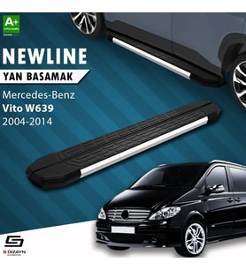 S-Dizayn Mercedes Vito W639 Uzun Şase NewLine Krom Yan Basamak 253 Cm 2004-2014 A+ Kalite