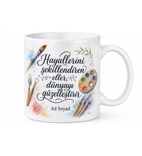 Hobi Atölyesi İçin Özel Baskılı Kupa Bardak Hediye Porselen Mug