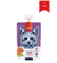 Wanpy Ördek Etli Ve Havuçlu Ezme Köpek Ödül Maması 90 Gr X 6 Adet (STD)