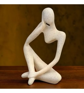 Düşünen Adam Modern ve klasik dekorlara uyumlu dekoratif obje figür 15 cm