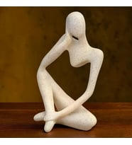 Düşünen Adam Modern ve klasik dekorlara uyumlu dekoratif obje figür 15 cm