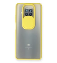 Mi 10T Lite Kılıf Palm Buzlu Kamera Sürgülü Silikon - Sarı