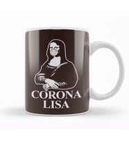 Mona Lisa Virus Pun Kupa Bardak Porselen