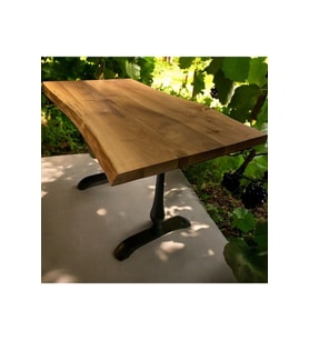 CAFE MASA Ahşap Kütük Masa DAMLA AYAK 160x80