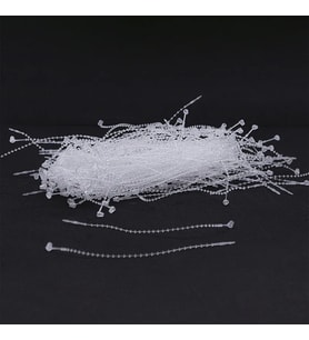 Fuyaku 5" Elle Geçmeli Tırtıklı Kılçık Etiketleme Plastiği Şeffaf (1.000 Adet)