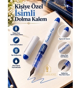 Kalemhane Kişiye Özel İsimli Tek Kullanımlık Dolma Kalem – Mavi Yazım