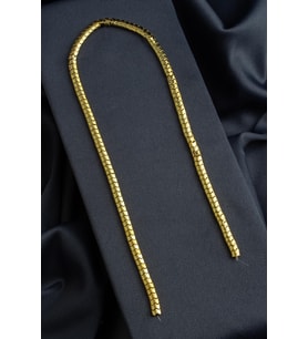 Hematit Doğal Taş Parlak Altın Sarı 5x4mm Dizi