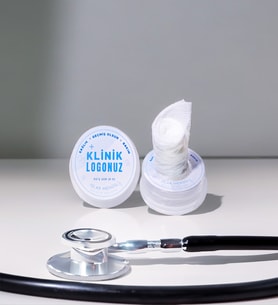 Kişiye Özel Baskılı Bas Bekle Mendil, Klinik, Sağlık, Bakım İçin Pratik Özel Baskılı Hijyenik Mendil (Mavi)