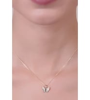 ÇELİKOĞLU KUYUMCULUK 8 AYAR ALTIN KELEBEK KOLYE 1,46 GR