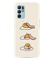 Oppo Reno 6 Kılıf Resimli Desenli Baskılı Silikon Sweety Egg 1322