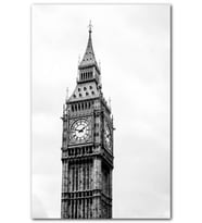 Cakatablo Londra Big Ben Saat Kulesi Siyah Beyaz MDF Tablo