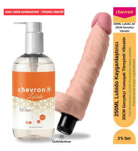 Chevron Lubido 250ml Kayganlaştırıcı Jel ve 20cm Titreşimli Kişisel Vibratör Set