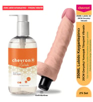 Chevron Lubido 250ml Kayganlaştırıcı Jel ve 20cm Titreşimli Kişisel Vibratör Set