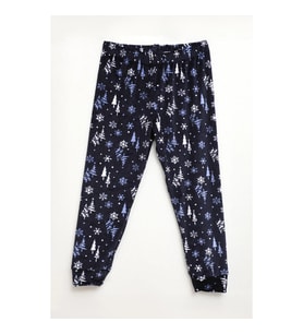 Erkek Çocuk Yumuşak Kadife Dokulu Lacivert Pijama Altı