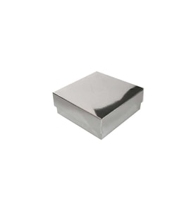 Komple Karton Kutu Düz Renk 6X6X2.5 CM (25 Adet)  Gümüş