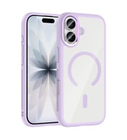 iPhone 17 Kılıf M-Safe Şarj Özellikli Metal Kamera Çerçeveli Tiko Kılıf (Lila)