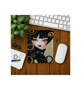 Kara Kedi Baskılı Oyuncu Mousepad 0112