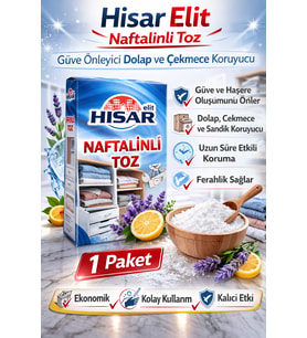 Hisar Elit Naftalinli Toz Güve Önleyici Dolap Çekmece Koruyucu 1 Adet
