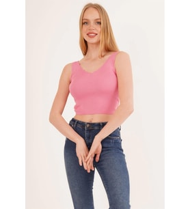 23256336 Triko Merdiven Yaka Atlet PEMBE