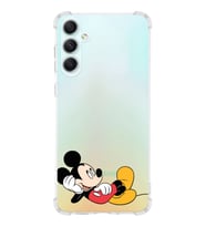Samsung Galaxy A34 Uyumlu Köşe Korumalı Antişok Kapak Mickey Mouse Tasarımlı Şeffaf Silikon Kılıf