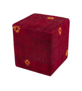 KIRMIZI RENGI KİLİM PUF 35X40 CM