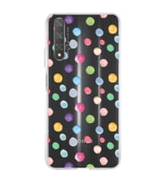 PrintiFy Huawei Nova 5T ile Uyumlu 1mm Slim Fit Water Color 6 Baskılı Şeffaf  Kılıf