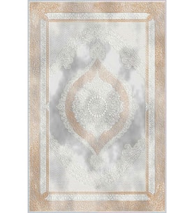Eliana Home Baskılı, Yıkanabilir Kaymaz Taban Salon Halısı LNA0429 100x150 cm (Krem)