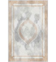 Eliana Home Baskılı, Yıkanabilir Kaymaz Taban Salon Halısı LNA0429 100x150 cm (Krem)