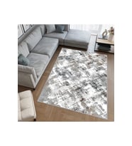 Rovigo Home Dijital Baskı Yıkanabilir Kaymaz Taban Salon Halısı RVG0540 (Gri)