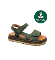 Venüs Garnet Hakiki Deri Comfort Ortopedik Kadın Sandalet (Yeşil)