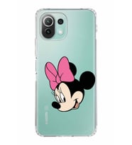 Xiaomi  Mi 11 Lite  Kamera Korumalı Kapak Minnie Mouse Tasarımlı Şeffaf  Kılıf