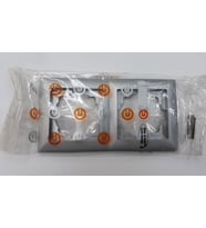 Günsan Elektrik Visage İkili Çerçeve Gümüş - 01281500-000141 (Beyaz)