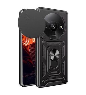 Xiaomi Redmi A3 4g Kılıf Pars Lens Yüzüklü Silikon - Siyah
