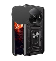 Xiaomi Redmi A3 4g Kılıf Pars Lens Yüzüklü Silikon - Siyah