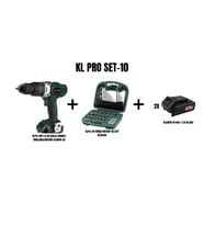 KLPro Set-10 (ŞARJLI DARBELİ VİDALAMA/MATKAP+44 PARÇA MATKAP UÇ SETİ)