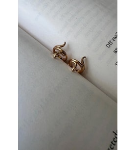 SNAKE ALTIN KAPLAMA KÜPE (Altın)