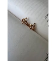 SNAKE ALTIN KAPLAMA KÜPE (Altın)
